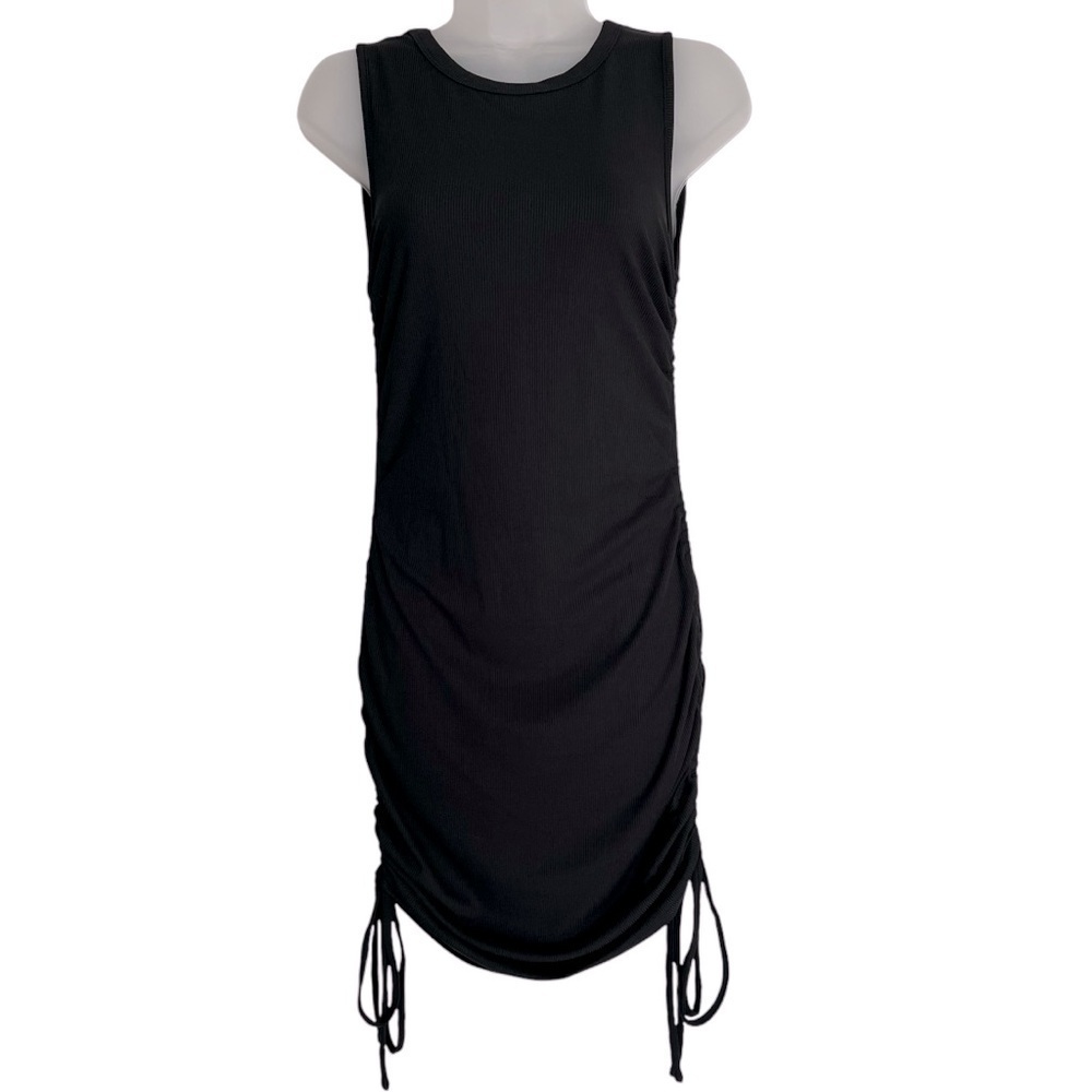 NWT Black Mini Dress With Adjustable Cinched Sides With Ties Size Small